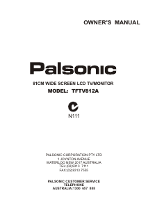 Manual Palsonic TFTV812A LCD Television