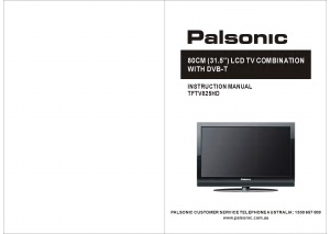 Manual Palsonic TFTV825HD LCD Television