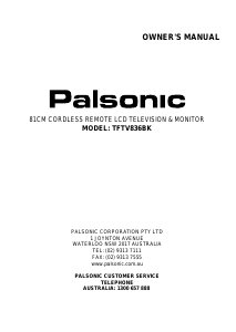 Manual Palsonic TFTV836BK LCD Television