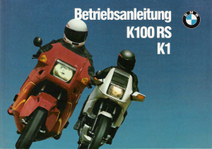 Bedienungsanleitung BMW K 100 RS (1989) Motorrad