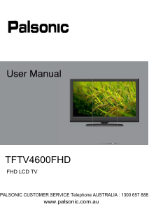 Manual Palsonic TFTV4600FHD LCD Television