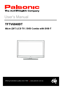 Manual Palsonic TFTV6840DT LCD Television