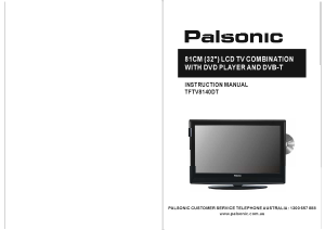 Manual Palsonic TFTV8140DT LCD Television