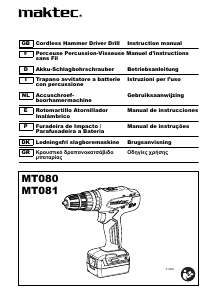 Manual Maktec MT080 Berbequim de percussão