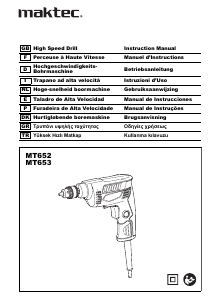 Manuale Maktec MT652 Trapano avvitatore