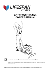 Manual Lifespan X-17 Cross Trainer