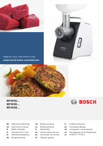 Kullanım kılavuzu Bosch MFW3520G Kıyma makinesi