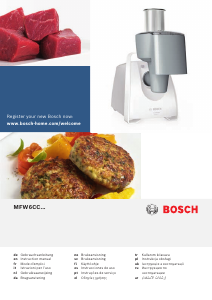 Kullanım kılavuzu Bosch MFW68640 Kıyma makinesi