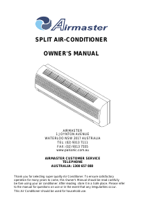 Manual Airmaster AOS07HR10 Air Conditioner