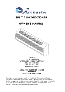 Manual Airmaster AOS09HR10 Air Conditioner