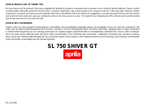 Handleiding Aprilia SL 750 SHIVER GT (2009) Motor