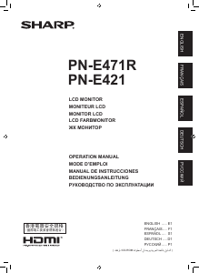 Manual Sharp PN-E421 LCD Monitor