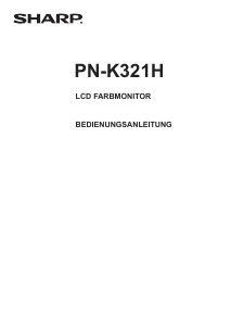 Bedienungsanleitung Sharp PN-K321H LCD monitor