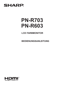 Bedienungsanleitung Sharp PN-R703 LCD monitor