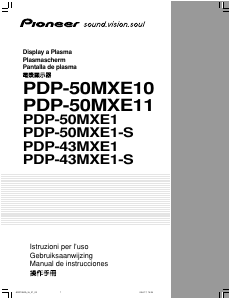 Manual de uso Pioneer PDP-50MXE11 Monitor de Plasma