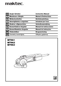 Manual de uso Maktec MT961 Amoladora angular