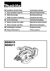 Manuale Makita BSS611 Sega circolare