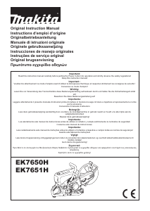 Manual de uso Makita EK7650H Sierra circular