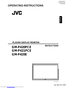 Manual JVC GM-P420PCE Plasma Monitor