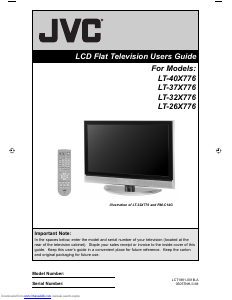 Manual JVC LT-40X776 LCD Television