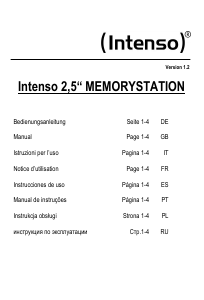 Bedienungsanleitung Intenso 2.5 Memory Station Festplatte