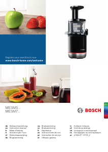 Руководство Bosch MESM500W Соковыжималка