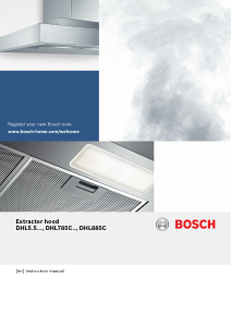 Manual Bosch DHL575CGB Cooker Hood
