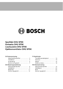 Käyttöohje Bosch DHU30SFSK Liesituuletin