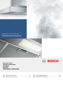 Manual de uso Bosch DWB128E51 Campana extractora