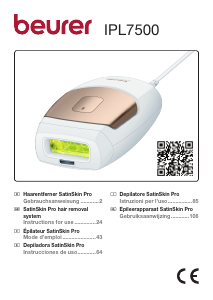 Manuale Beurer IPL 7500 SatinSkin Pro Epilatore a luce pulsata