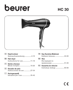 Manual Beurer HC 30 Hair Dryer