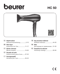 Manual de uso Beurer HC 50 Secador de pelo