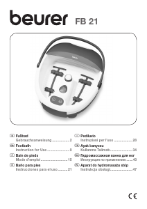 Manual de uso Beurer FB21 Baño de pie