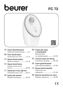Manuale Beurer FC 72 Pureo Ionic Hydration Spazzola per la pulizia del viso