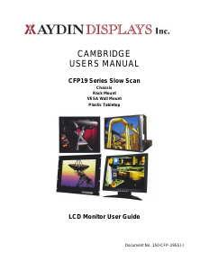 Manual Aydin CFP19C1-230-00D LCD Monitor