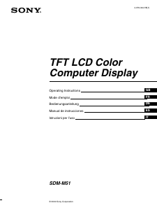 Handleiding Sony SDM-M51 LCD monitor