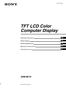 Manual Sony SDM-M51D LCD Monitor