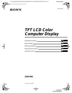 Mode d’emploi Sony SDM-M61 Moniteur LCD