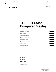 Mode d’emploi Sony SDM-X52 Moniteur LCD