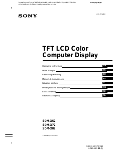 Manual Sony SDM-X72 LCD Monitor