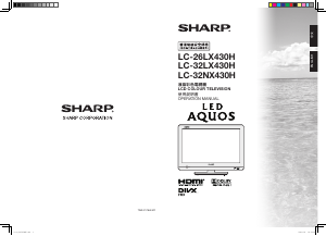 Handleiding Sharp AQUOS LC-26LX430H LCD televisie