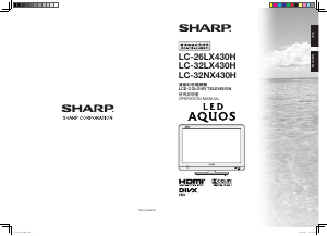 Manual Sharp AQUOS LC-32NX430H LCD Television