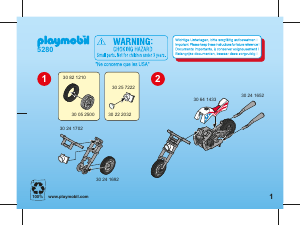 Bedienungsanleitung Playmobil set 5280 Easter Eggs Biker mit Chopper