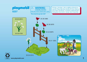 Руководство Playmobil set 9207 Easter Eggs Ветеринар с жеребятами