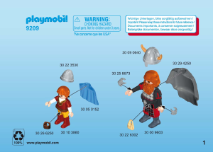 Руководство Playmobil set 9209 Easter Eggs Викинги с щитами