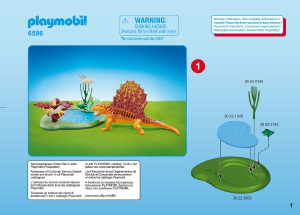 Manual de uso Playmobil set 6596 Adventure Dimetrodon con agua lugar
