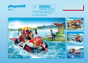 Manuál Playmobil set 9435 Adventure Nafukovací vznášedlo s motorem