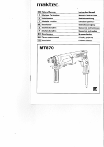 Bedienungsanleitung Maktec MT870 Bohrhammer