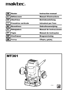 Manual Maktec MT361 Plunge Router