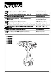 Manual de uso Makita 8281D Taladradora de percusión